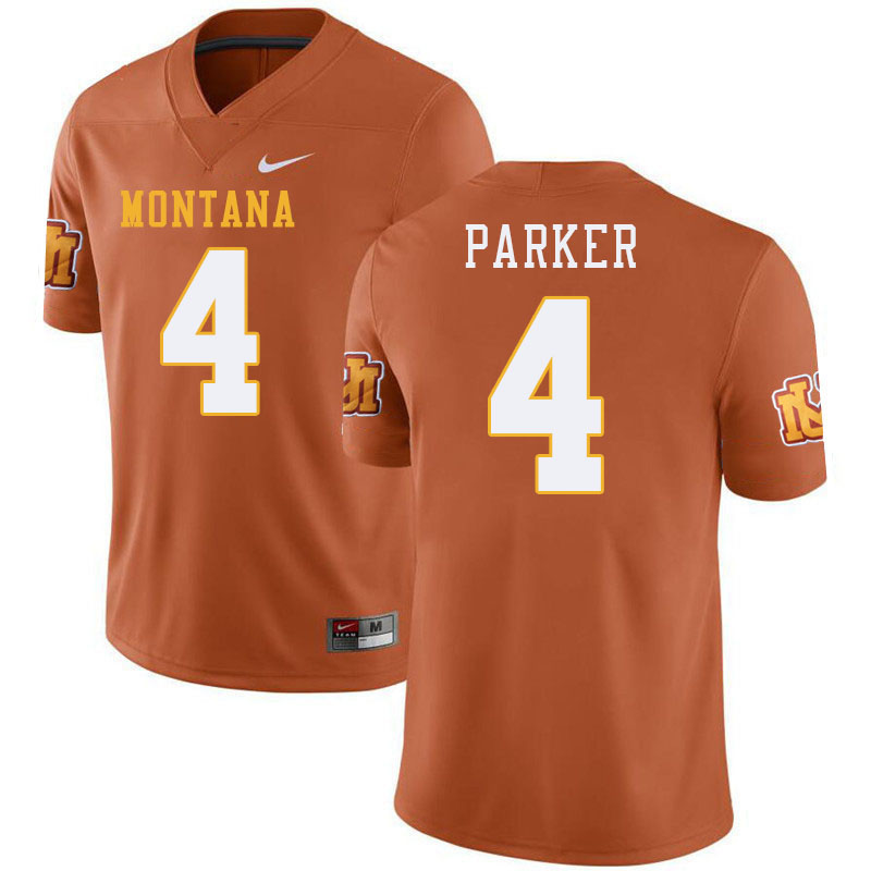 Montana Grizzlies #4 Dane Parker College Football Jerseys Stitched Sale-Throwback